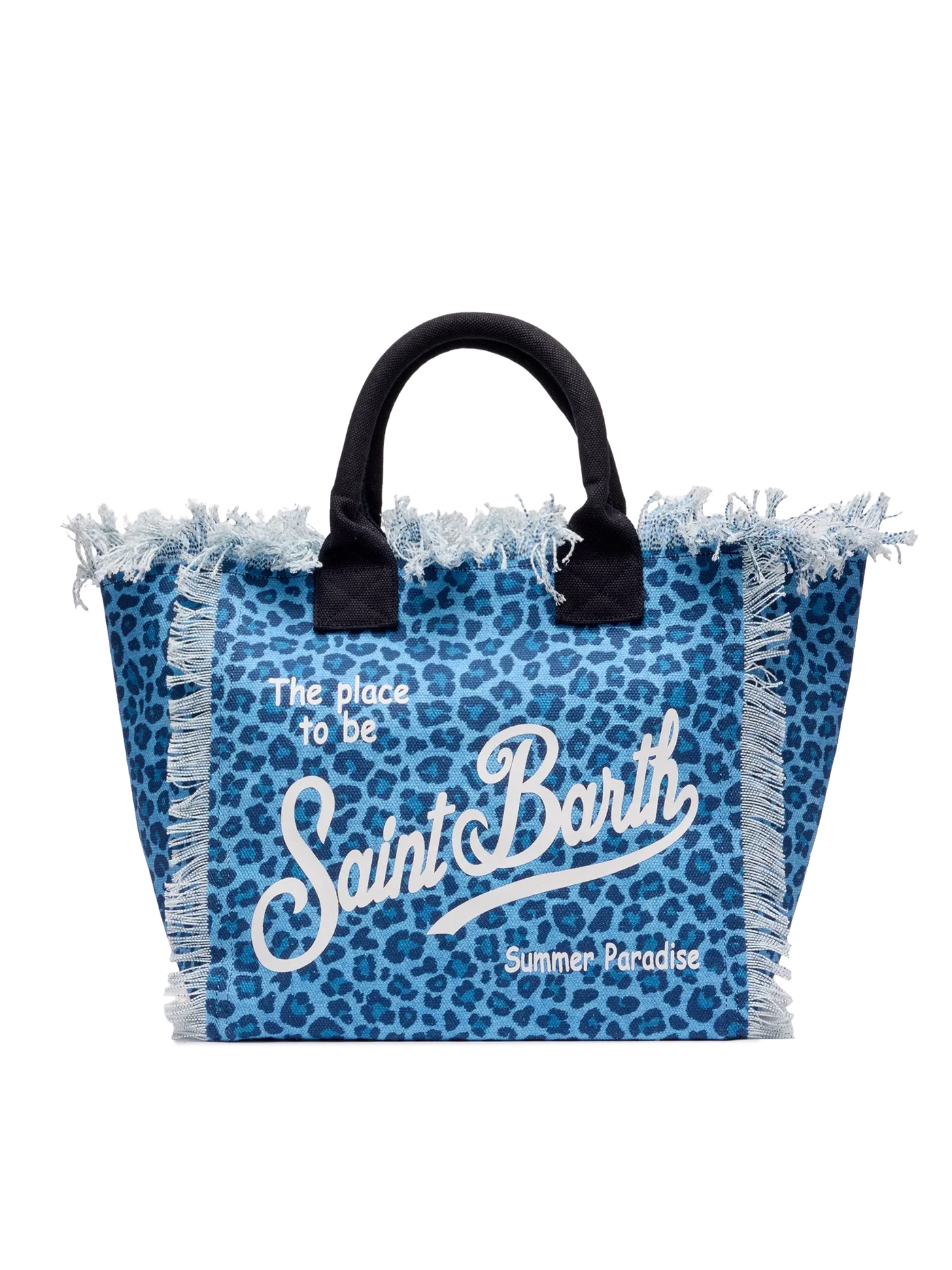 CALA BEACH® – Borsa da Mare in Cotone Leopard Blu