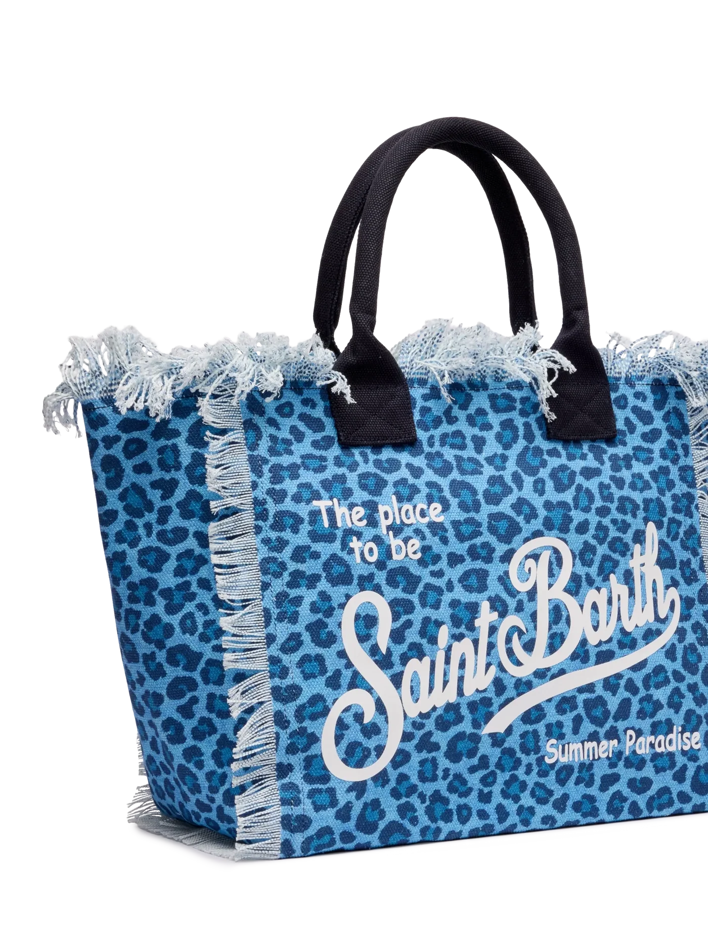 CALA BEACH® – Borsa da Mare in Cotone Leopard Blu