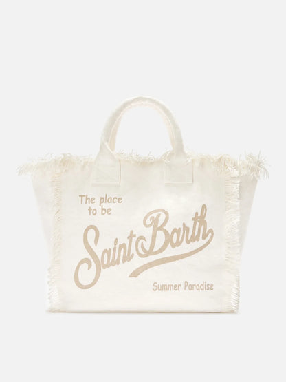 CALA BEACH® – Borsa da Mare in Cotone Bianca Panna