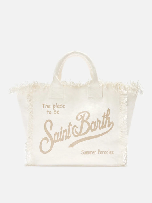 CALA BEACH® – Borsa da Mare in Cotone Bianca Panna