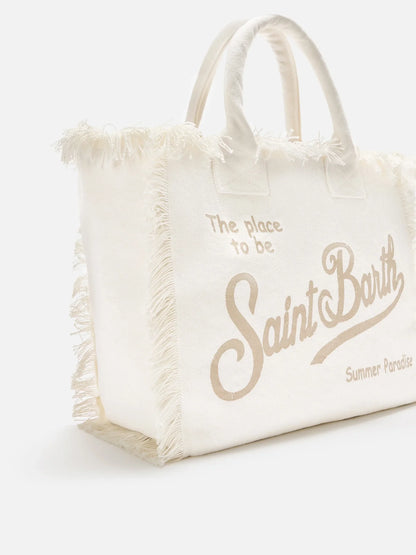 CALA BEACH® – Borsa da Mare in Cotone Bianca Panna