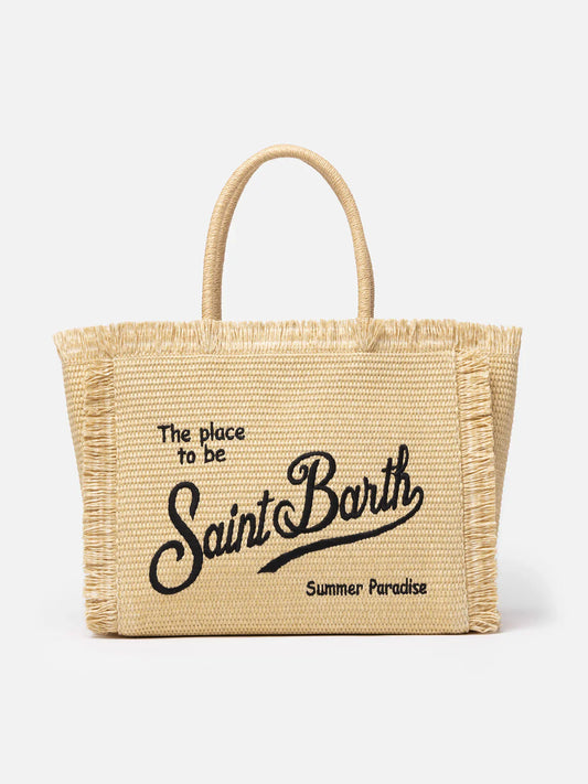 CALA BEACH® – Borsa da Mare Effetto Paglia Beige