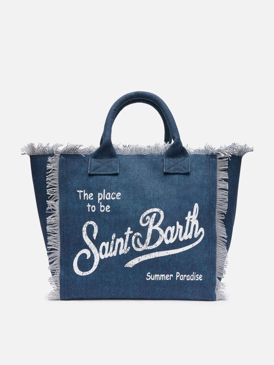 CALA BEACH® – Borsa da Mare in Cotone Blu Scuro